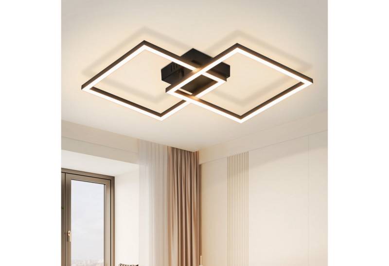 Nettlife LED Deckenleuchte Modern Design Wohnzimmerlampe 24W, Drehbares, Augenschutz, LED fest integriert, Warmweiß, für Wohnzimmer Küche Flur Büro von Nettlife