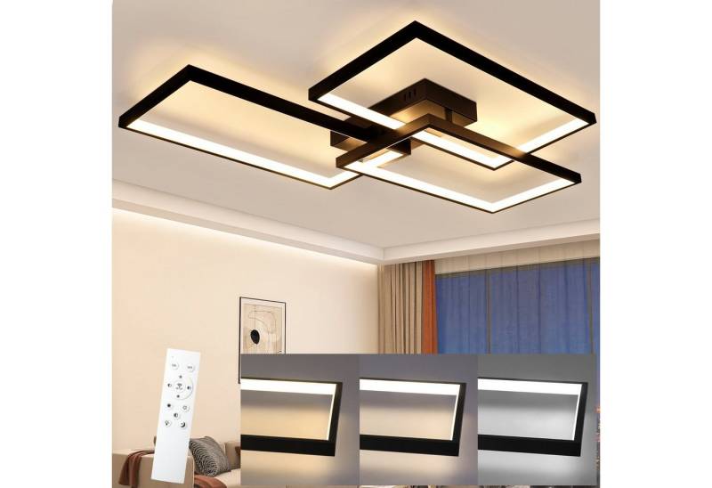 Nettlife LED Deckenleuchte Deckenlampe 80CM Dimmbar mit Fernbedienung 48W, Dimmbar, LED fest integriert, Farbwechsler, Schlafzimmer Kinderzimmer Küche von Nettlife