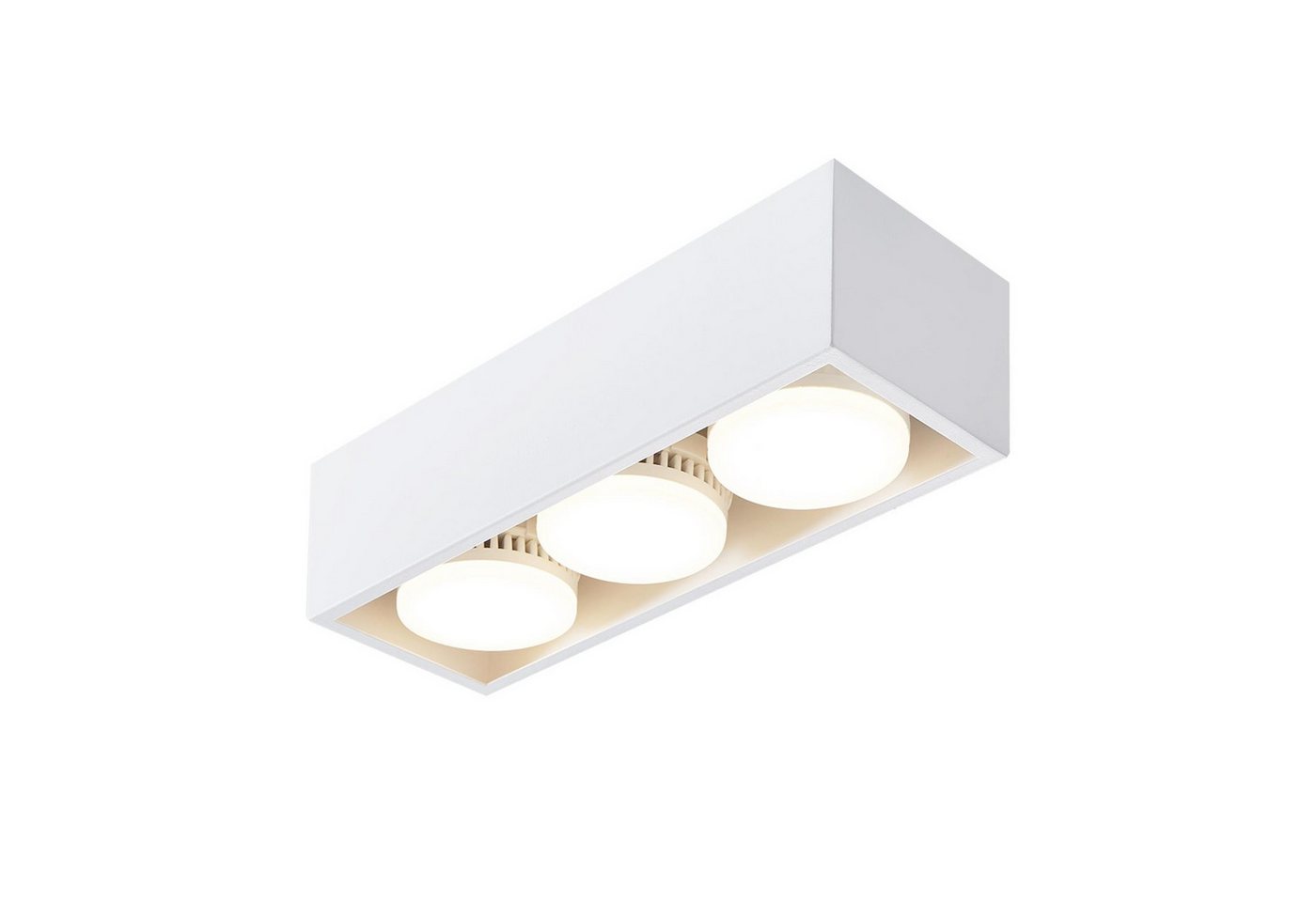 Nettlife LED Deckenstrahler Weiß 1/2/3/4 Flammig Aufbau Aufputz Deckenspots Deckenleuchte, Schwenkbar 120°, LED wechselbar, Warmweiß, für Küche Wohnzimmer Esszimmer Korridor Flur, 15W von Nettlife