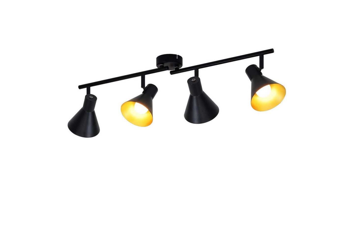 Nettlife LED Deckenstrahler 1/2/3/4 Flammig E14 Schwarz Deckenlampe Wohnzimmer Deckenleuchte, Schwenkbar 350°, LED wechselbar Nettlife LED Deckenstrahler 1/2/3/4 Flammig E14 Schwarz Deckenlampe Wohnzimmer Deckenleuchte, Schwenkbar 350°, LED wechselbar von Nettlife