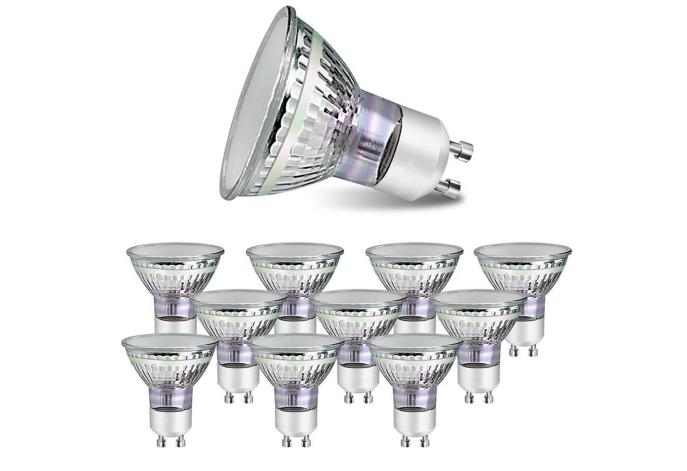 Nettlife LED-Leuchtmittel 10ER GU10 Warmweiss 3/4W 3000K Energiesparlampe Reflektor Birne, GU10, 10 St., Warmweiss, Abstrahlwinkel 110° Spot Glühlampen Strahler Nicht dimmbar von Nettlife