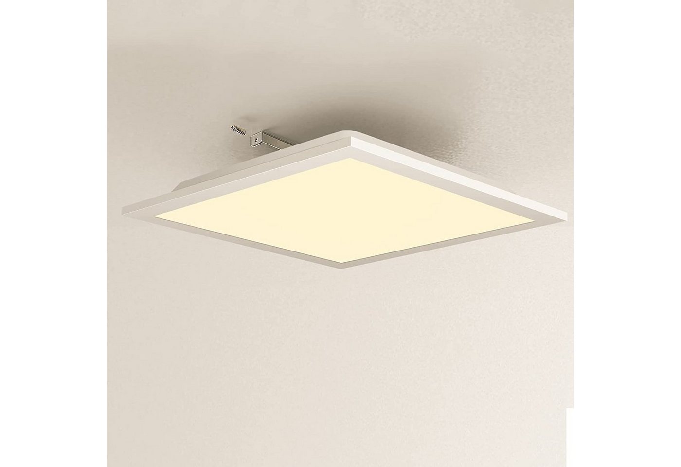 Nettlife LED Panel Deckenleuchte 40 W flach 3000 K, LED fest integriert, warmweißes, Büro Wohnzimmer Bad, 60*60*6.5cm von Nettlife