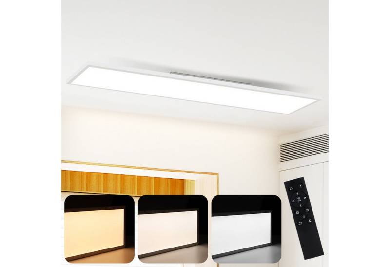 Nettlife LED Panel Flach Deckenleuchte Dimmbar 42W 100*25CM mit Fernbedienung, 60S Timer, LED fest integriert, Warmweiß Neutralweiß Kaltweiß, für Büro Wohnzimmer Flur Treppe von Nettlife