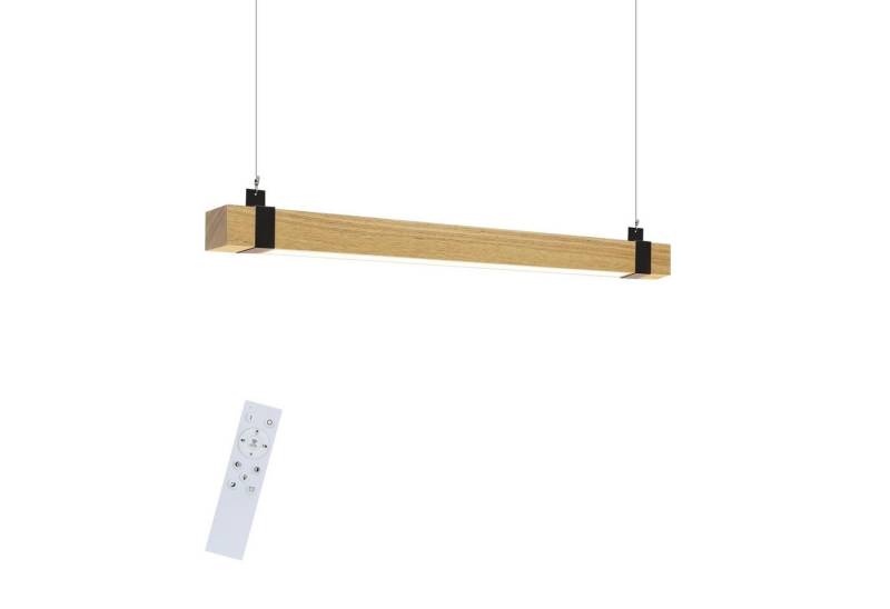 Nettlife LED Pendelleuchte Holz dimmbar 19W 100CM Vintage Hängeleuchte, LED fest integriert, Warmweiß Neutralweiß Kaltweiß von Nettlife