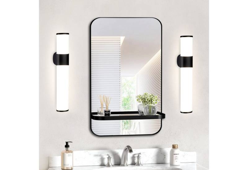 Nettlife LED Spiegelleuchte Badezimmer Klemmbar 35CM 6W 4000K Neutralweiß Spiegelschrank, LED fest integriert, Neutralweiß, Badezimmer Keller Küche Badschrank von Nettlife