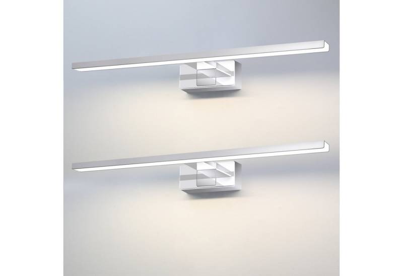 Nettlife LED Spiegelleuchte Bad Spiegellampe 12W 60cm Modern Chrom Badezimmer 4000K Wandleuchte, LED fest integriert, Neutralweiß von Nettlife