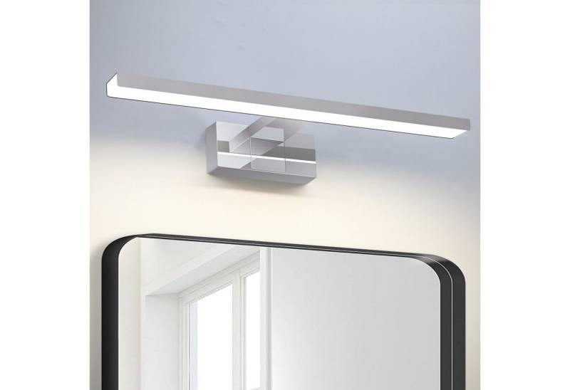 Nettlife LED Spiegelleuchte Bad Spiegellampe 12W 60cm Modern Chrom Badezimmer 4000K Wandleuchte, LED fest integriert, Neutralweiß, internes Netzteil,für Badezimmer von Nettlife