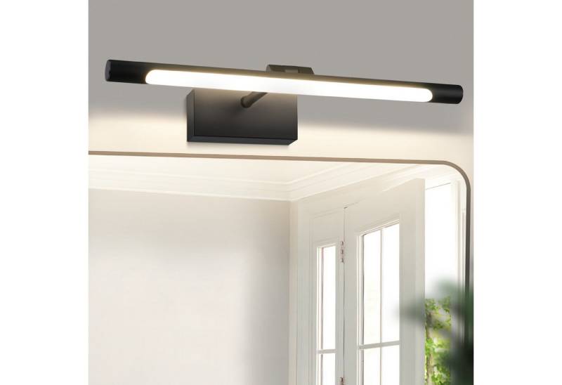 Nettlife LED Spiegelleuchte Badezimmer 6W Neutralweiße 4000K Klemmbar Chrom Wandleuchte, LED fest integriert, Neutralweiße, 40cm Badlampe Spiegelschrank Beleuchtung von Nettlife
