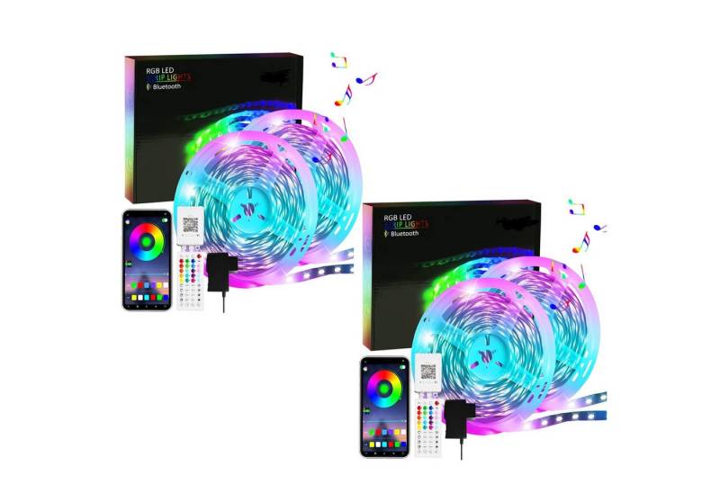 Nettlife LED Stripe Selbstklebend RGB APP-Steuerung 10/20/30m Lichtband Streifen, Timer-Funktion für Musikzimmer, Spielzimmer, Wohnzimmer, Flur von Nettlife