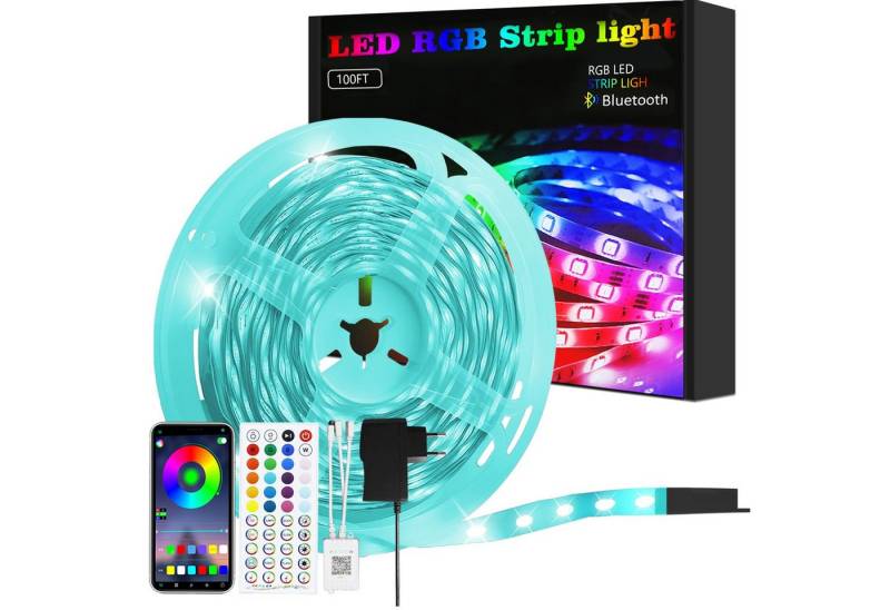 Nettlife LED Stripe Selbstklebend RGB APP-Steuerung 10/20/30m Lichtband Streifen, Timer-Funktion für Musikzimmer, Spielzimmer, Wohnzimmer, Flur von Nettlife