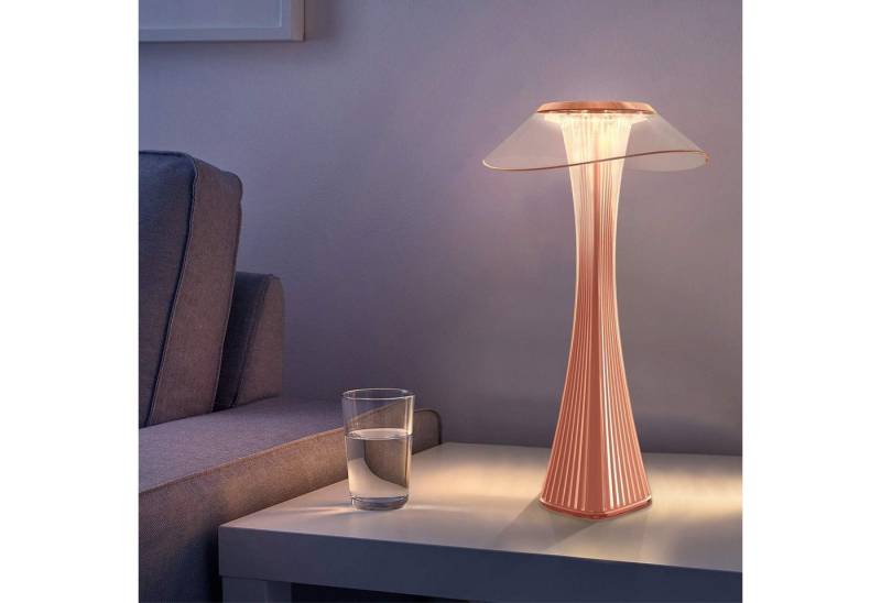 Nettlife LED Nachttischlampe Nachttisch Lichtsteuerung Touch Roségold, LED fest integriert, Kaltweiß, Neutralweiß, Warmweiß von Nettlife