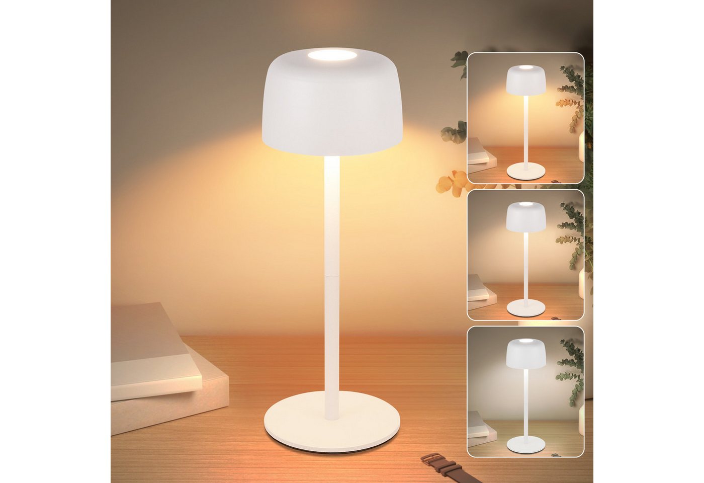 Nettlife LED Tischleuchte LED Tischleuchte Kabellos 2ER, Höhenverstellbar von Nettlife