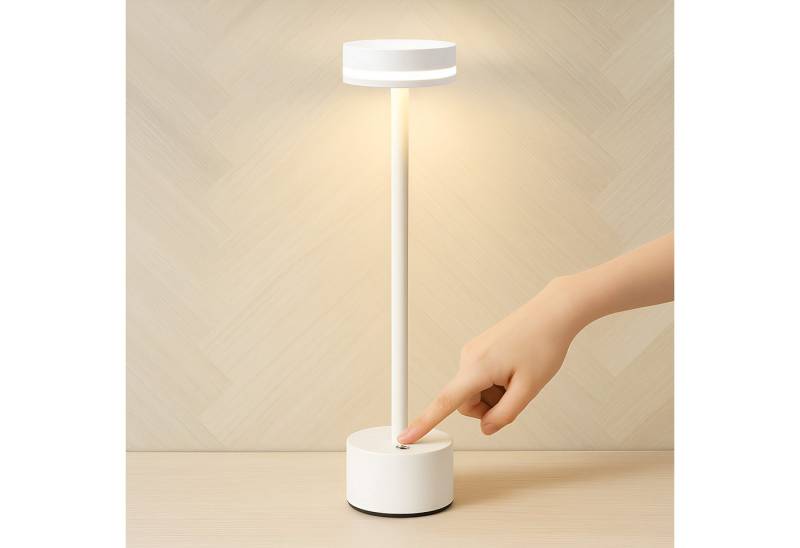 Nettlife LED Tischleuchte Modern Gold/Weiß/Schwarz/Silber Kabellose Nachttischlampe USB-C, Touch Dimmbar, LED fest integriert, Modern Tischlampe für Schlafzimmer Esszimmer Büro von Nettlife