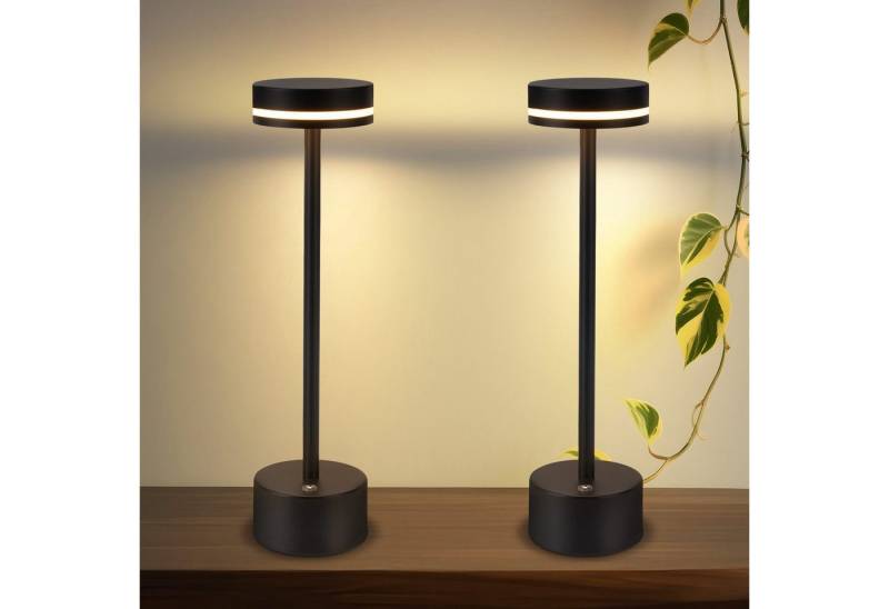 Nettlife LED Tischleuchte Modern Gold/Weiß/Schwarz/Silber Kabellose Nachttischlampe USB-C, Touch Dimmbar, LED fest integriert, Modern Tischlampe für Schlafzimmer Esszimmer Büro von Nettlife