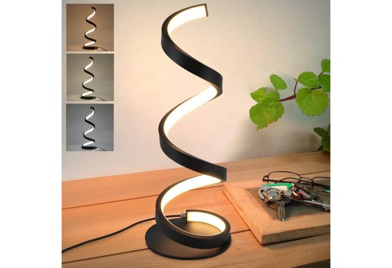 Nettlife LED Tischleuchte Moderne LED Spiral Tischlampe, Stufenlos Dimmbar von Nettlife