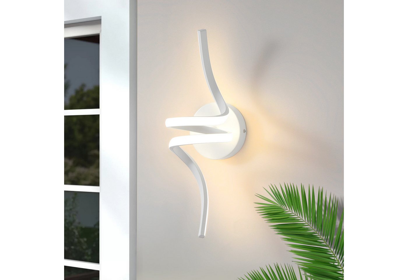 Nettlife LED Wandleuchte Innen Schwarz/Weiß Modern 7W Treppenhaus Wandlampe Warmweiß 3000K, LED fest integriert, Warmweiß, Flur Wohnzimmer Schlafzimmer Badezimmer Nettlife LED Wandleuchte Innen Schwarz/Weiß Modern 7W Treppenhaus Wandlampe Warmweiß 3000K, LED fest integriert, Warmweiß, Flur Wohnzimmer Schlafzimmer Badezimmer von Nettlife