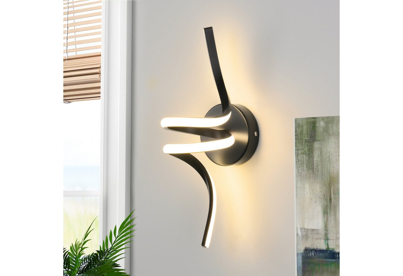 Nettlife LED Wandleuchte Innen Schwarz/Weiß Modern 7W Treppenhaus Wandlampe Warmweiß 3000K, LED fest integriert, Warmweiß, Flur Wohnzimmer Schlafzimmer Badezimmer Nettlife LED Wandleuchte Innen Schwarz/Weiß Modern 7W Treppenhaus Wandlampe Warmweiß 3000K, LED fest integriert, Warmweiß, Flur Wohnzimmer Schlafzimmer Badezimmer von Nettlife