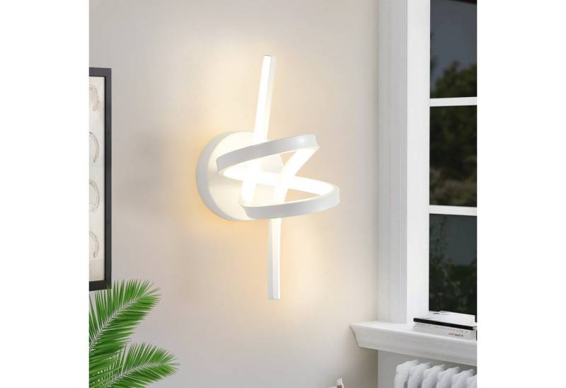 Nettlife LED Wandleuchte Schwarz Innen 7W Warmweiß 3000K Treppenhaus Modern Aluminium, LED fest integriert, Warmweiß, LED Wandlampe für Flur Wohnzimmer Schlafzimmer Balkon von Nettlife