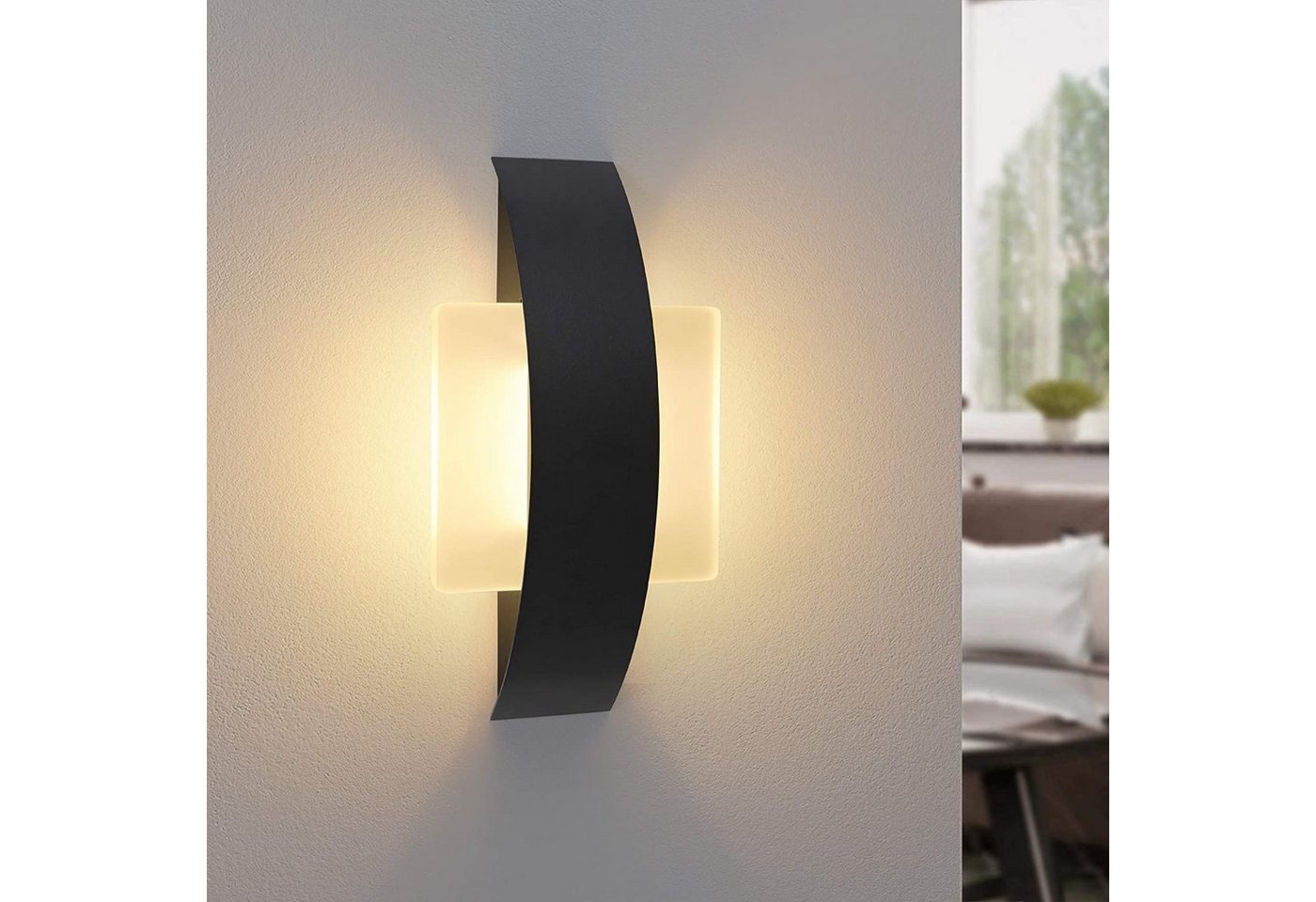 Nettlife LED Wandleuchte Innen 6W Acryl Moderne, LED fest integriert, warmweiß von Nettlife