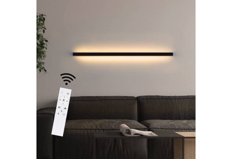 Nettlife LED Wandleuchte innen Wandlampe mit Fernbedienung Dimmbar Linear 15W Flur Wohnzimmer, LED fest integriert, 100cm/IP20 von Nettlife