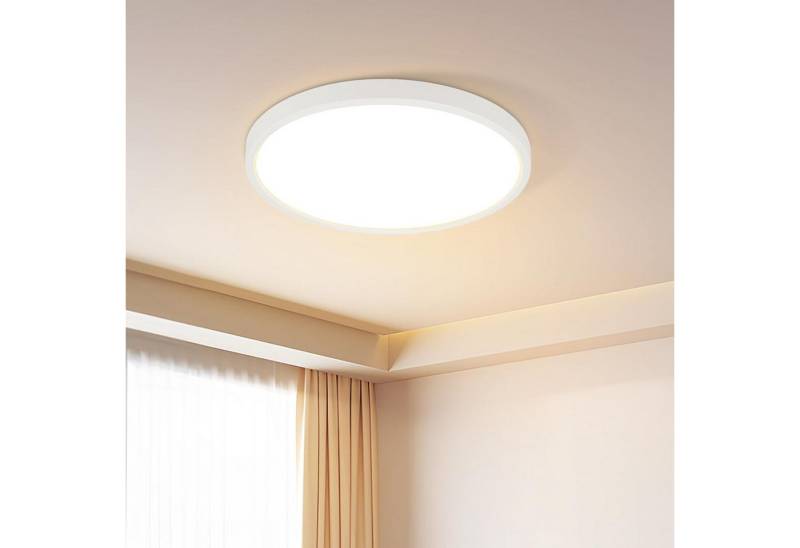 Nettlife LED Panel Deckenleuchte WeißFlach 15W Klein Deckenbeleuchtung Rund Ø17CM, IP44, LED fest integriert, Warmweiß, für Badezimmer Flur Küche Balkon Schlafzimmer von Nettlife