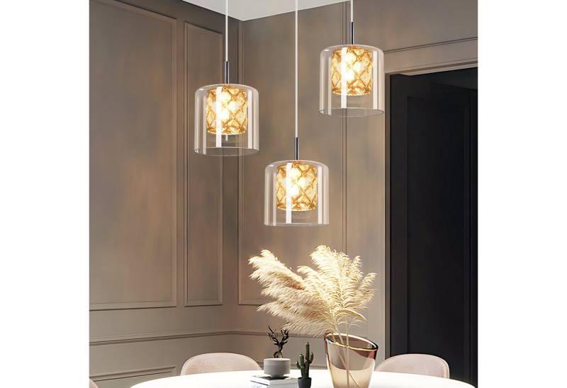 Nettlife Pendelleuchte Esszimmer Kristall Glas G9 Modern Hängeleuchte 120CM, Höhenverstellbar, LED wechselbar, Esstischlampe für Schlafzimmer Esszimmer Bar von Nettlife