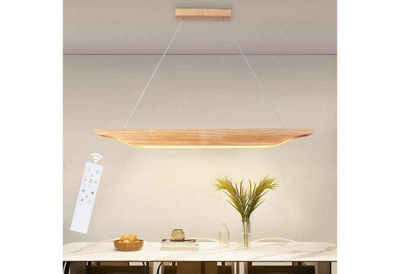 Nettlife LED Pendelleuchte Esstisch Holz Dimmbar Hängelampe Modern 90CM mit Fernbedienung, Höhenverstellbar, LED fest integriert, für Esszimmer Wohnzimmer Schlafzimmer Küche Nettlife LED Pendelleuchte Esstisch Holz Dimmbar Hängelampe Modern 90CM mit Fernbedienung, Höhenverstellbar, LED fest integriert, für Esszimmer Wohnzimmer Schlafzimmer Küche von Nettlife