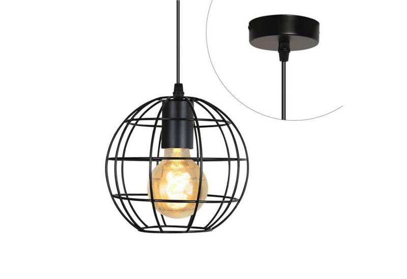Nettlife Pendelleuchte Pendelleuchte 1xE27 höhenverstellbar Schwarz, Höhenverstellbar, LED wechselbar, für Wohnzimmer Schlafzimmer Küche Esszimmer von Nettlife
