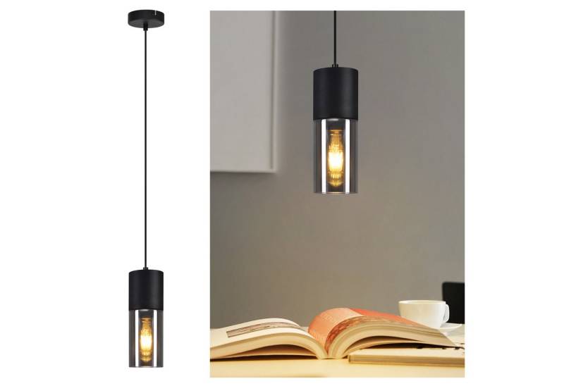 Nettlife Pendelleuchte Schwarz Pendellampe Esstisch E27 Glasschirm Hängeleuchte 1/3 Flammig, LED wechselbar, Esstisch Wohnzimmer Schlafzimmer Nettlife Pendelleuchte Schwarz Pendellampe Esstisch E27 Glasschirm Hängeleuchte 1/3 Flammig, LED wechselbar, Esstisch Wohnzimmer Schlafzimmer von Nettlife