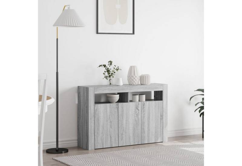 Nettlife Sideboard Weiß Holzwerkstoff 116 x 30 x 75 cm Modern Engineered Wood Rechteckig, Perfekt für Wohnzimmer, Arbeitszimmer, Esszimmer, Flur, Schlafzimmer von Nettlife