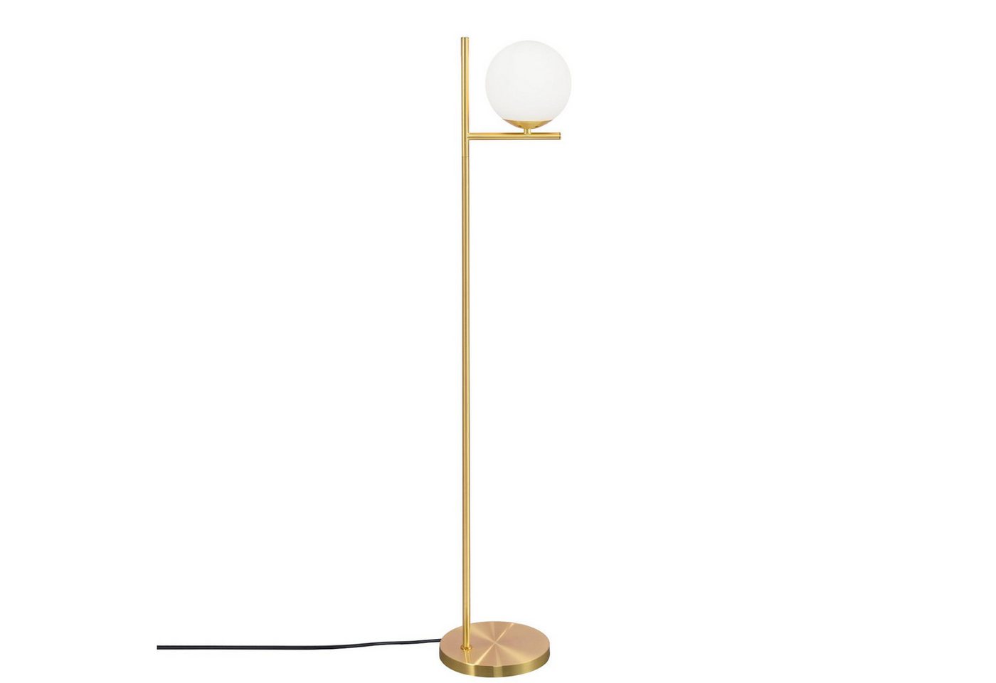 Nettlife Stehlampe Wohnzimmer Gold Glas Vintage E27 Modern Standleuchte Industrial, mit Fußschalter, LED wechselbar, Wohnzimmer Schlafzimmer Büro Kinderzimmer von Nettlife