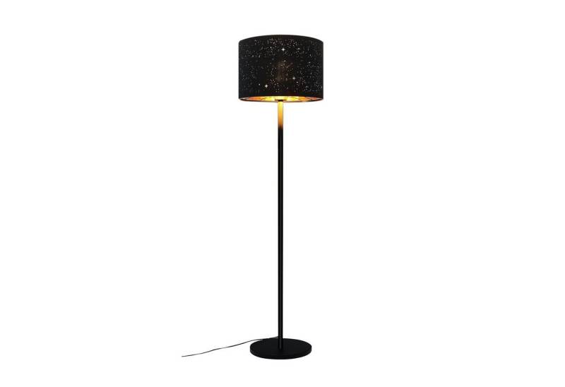 Nettlife Stehlampe Wohnzimmer Stehlampe E27 Schwarz Gold Sternenhimmel Stoffschirm, LED wechselbar, Schlafzimmer Kinderzimmer Flur Café von Nettlife
