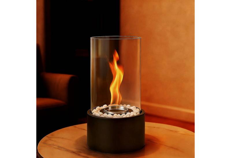 Nettlife Tischfeuer Ethanol Tischkamin Indoor Outdoor Eckig/Rund Kamin Tischfeuerstelle (Set, Für Balkon Schlafzimmer Zuhause), Die Party Geschenkideens oder als stilvolle Tischdekoration von Nettlife