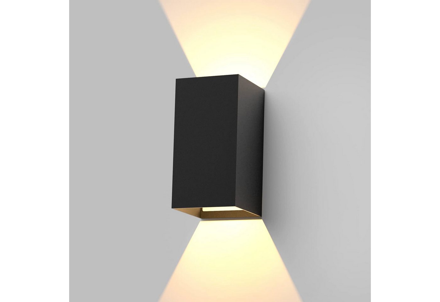 Nettlife Wandleuchte Aussen Schwarz Wandlampe Modern Flurlampe Innen, LED fest integriert, Warmweiß, Schlafzimmer Wohnzimmer Flure Badezimmer von Nettlife