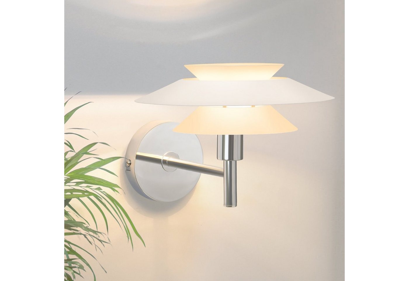 Nettlife Wandleuchte Innen Wandlampe Modern G9 Schwarz Wandbeleuchtung Metall, ohne Leuchtmittel, für Treppenhaus Flur Küche Schlafzimmer Wohnzimmer Kinderzimmer von Nettlife