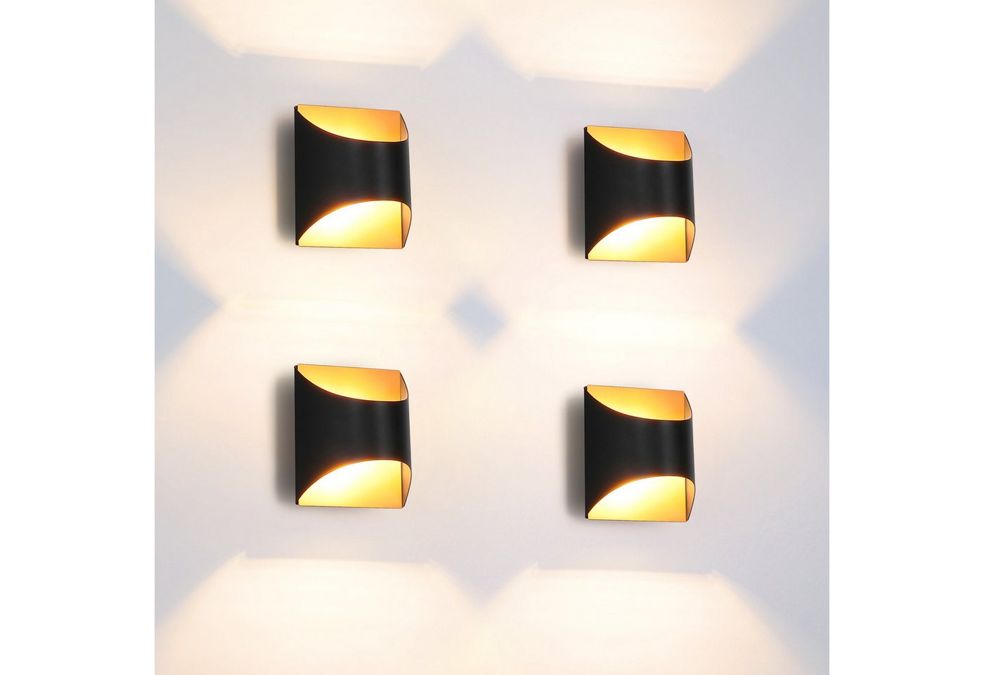 Nettlife Wandleuchte Innen Wandlampe Schwarz Gold Up Down Flur Treppenhaus Vintage G9, LED wechselbar, Keramik Wandbeleuchtung für Schlafzimmer Wohnzimmer Kinderzimmer Nettlife Wandleuchte Innen Wandlampe Schwarz Gold Up Down Flur Treppenhaus Vintage G9, LED wechselbar, Keramik Wandbeleuchtung für Schlafzimmer Wohnzimmer Kinderzimmer von Nettlife