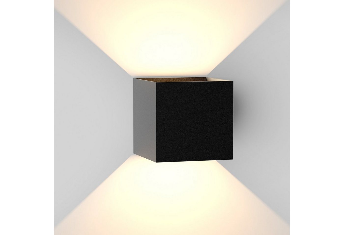 Nettlife Wandleuchte Led Schwarz Wandlampe Up Down Strahl IP65 Warmweiß, Wasserdicht und staubdicht, LED fest integriert, Warmweiß, für Schlafzimmer Wohnzimmer Flure Badezimmer Nettlife Wandleuchte Led Schwarz Wandlampe Up Down Strahl IP65 Warmweiß, Wasserdicht und staubdicht, LED fest integriert, Warmweiß, für Schlafzimmer Wohnzimmer Flure Badezimmer von Nettlife