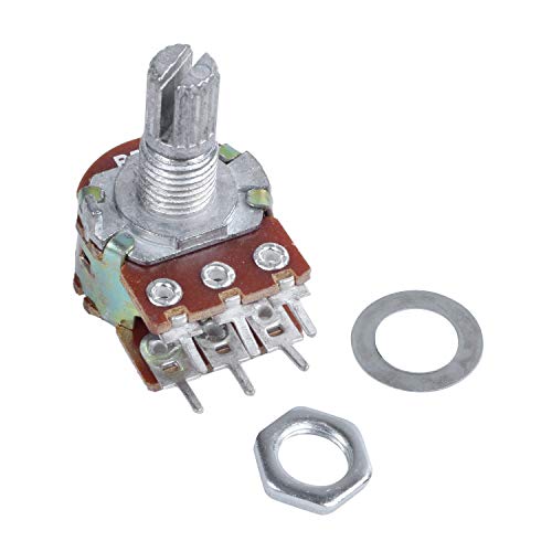 Nettoppo 1 StüCke Silber Metall B50K 50 Karat Ohm 6-Pin Dual Trim Potentiometer 3,8 x 2,8 x 1,7 Cm von Nettoppo