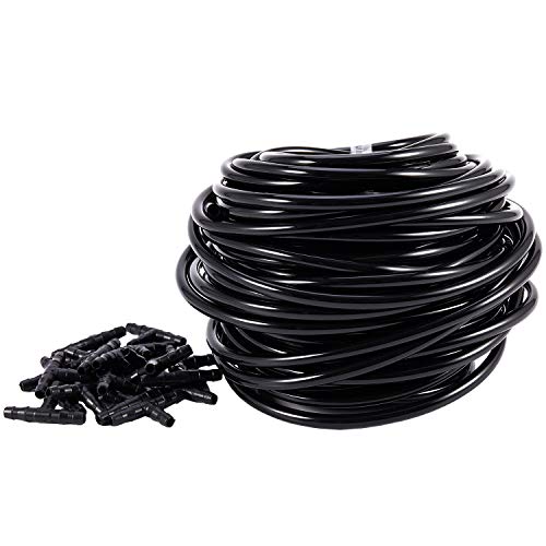 Nettoppo 20 M 4 / 7Mm Garten Wasser Mini Bewaesserung Rohr Mit 20 Stuecke T-Stueckes Garten Rasen Garten Bewaesserung Tropf Rohr von Nettoppo