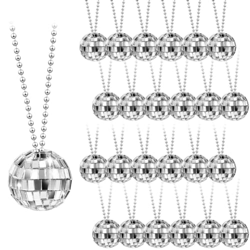 Nettoppo 36 Stück Verspiegelte Discokugel-Kostümketten, 70er-Jahre-Diskoparty-Halsketten, 3 cm, Silberfarbene Discokugel-Halsketten, Langlebig Nettoppo 36 Stück Verspiegelte Discokugel-Kostümketten, 70er-Jahre-Diskoparty-Halsketten, 3 cm, Silberfarbene Discokugel-Halsketten, Langlebig von Nettoppo