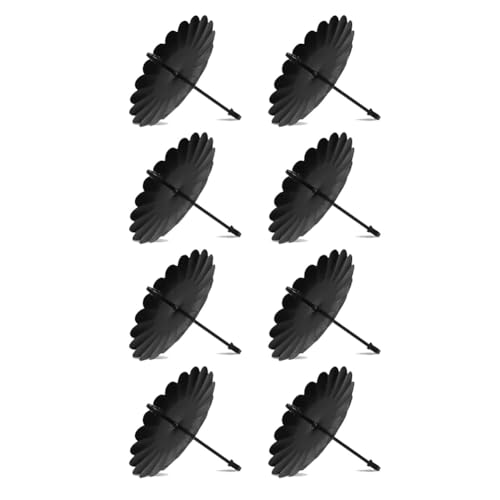 Nettoppo 8-Teiliger Kranz-Kerzenhalter, Kerzenhalter Aus Metall für Stumpenkerzen, Adventskranzhalter 7,5 cm, Kerzenkranz für Tafelkerzen von Nettoppo