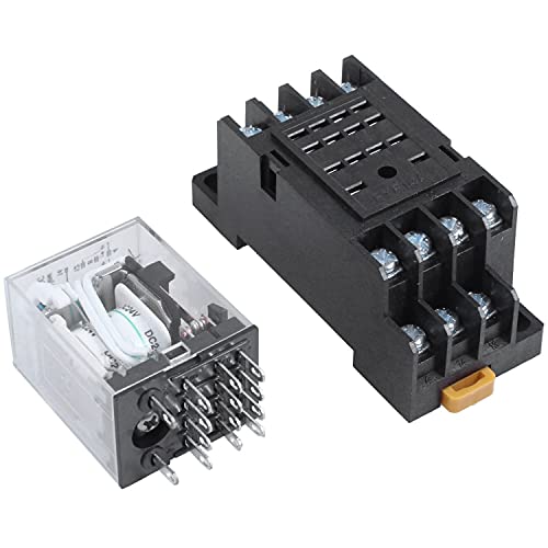 Nettoppo DC 24V Spule Volt 4PDT 14 Pin Terminal Elektromagnetisches Relais HH54P Nettoppo DC 24V Spule Volt 4PDT 14 Pin Terminal Elektromagnetisches Relais HH54P von Nettoppo