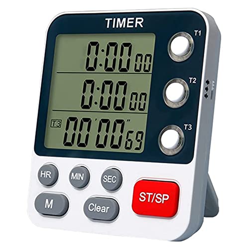 Nettoppo Digitaler Dual KüChen Timer, 3 KanäLe Count Up/Down Timer, Kochen Timer, GroßEs Display, Lauter LautstäRke Alarm und Blinken Nettoppo Digitaler Dual KüChen Timer, 3 KanäLe Count Up/Down Timer, Kochen Timer, GroßEs Display, Lauter LautstäRke Alarm und Blinken von Nettoppo