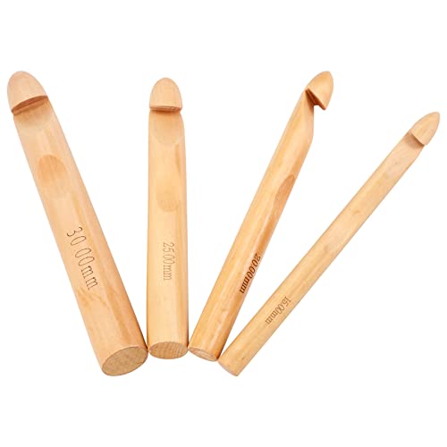Nettoppo GroßE HäKeln Nadeln 15 Mm 20 Mm 25 Mm 30 Mm HäKeln Nadel Set Aus für Grobes Garn, HäKeln Von Riesigen HäKeln Nadeln von Nettoppo