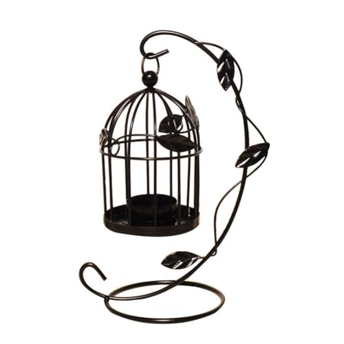 Nettoppo Kerzenhalter Aus Metall, Ausgehöhlt, Vogelkäfig, Vintage-Hängekerzenständer, Laterne für Zuhause, Hochzeit, Tafelaufsatz, Dekoration, B, Langlebig, Einfache Installation, Einfach zu Bedienen von Nettoppo