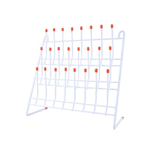 Nettoppo Labor-Trockengestell, 24 Stifte, Laborglasgestell, Drahtglaswaren-Trockengestell, Wandhalterung/Freistehender Laborglas-Trockengestell von Nettoppo