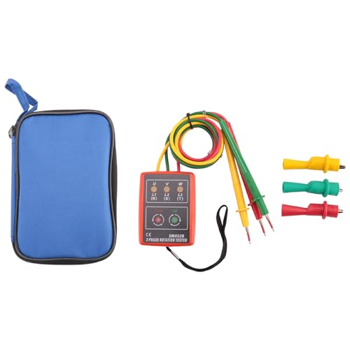 Nettoppo Neuer 3 Phasen Sequenz Rotationstester Indikator Detektor Messer Led Summer Mit Tragbarer Beutel Td-Led02 von Nettoppo