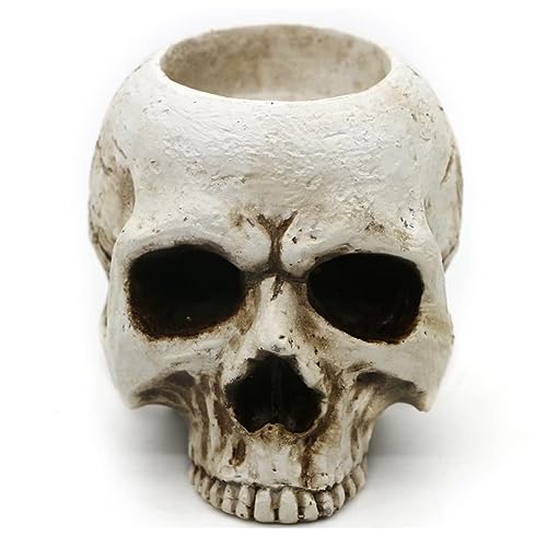 Nettoppo Totenkopf-Kerzenhalter-Gothic Shed Tears Menschlicher Totenkopf-Teelichthalter Neuartiger Totenkopf-Knochen-Kerzenständer Halloween Einfach zu Verwenden, Nettoppo Totenkopf-Kerzenhalter-Gothic Shed Tears Menschlicher Totenkopf-Teelichthalter Neuartiger Totenkopf-Knochen-Kerzenständer Halloween Einfach zu Verwenden, von Nettoppo