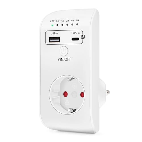 Nettoppo USB Typ-C Timer Schalter Digital Countdown Timing Steckdose Küchengerät Elektronische Zeitsteuerung 16A EU Stecker von Nettoppo
