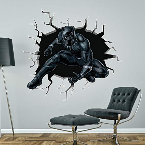 Wandtattoo, Motiv Schwarzer Panther - Small - 59cm x 65cm von Nettyspaghetti Graphics